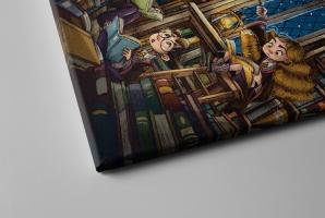 Картина на холсте в подарок - "Гарри Поттер: Гарри, Рон, Гермиона", размер 30х40см