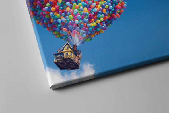 Картина на холсте в подарок - "Дом из мультфильма "Вверх / UP", размер 30х40см