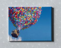 Картина на холсте в подарок - "Дом из мультфильма "Вверх / UP", размер 40х50см