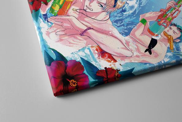 Картина на холсте в подарок  - Аниме "Ван-Пис. Санджи и Зоро", размер 30х40см