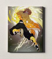 Картина на холсте в подарок- Аниме "Клинок, рассекающий демонов. Зеницу", размер 30х40см