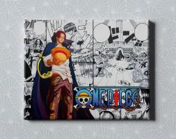 Картина на холсте в подарок- Аниме "One Piece / Ван Пис: Шанкс", размер 40х50см