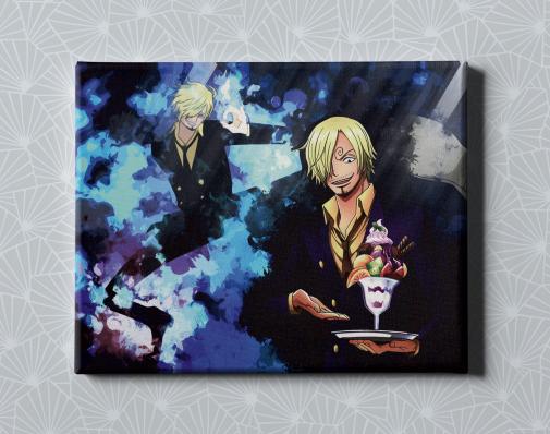 Картина на холсте в подарок- Аниме "One Piece / Ван Пис: Санджи", размер 30х40см