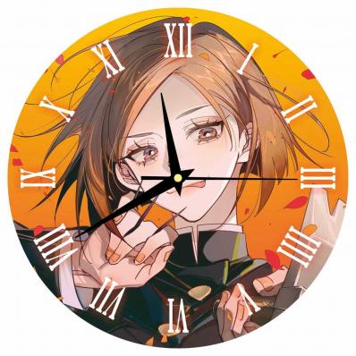 Часы настенные, серия Аниме "Магическая битва: Кугисаки Нобара" 25см, плавный бесшумный механизм