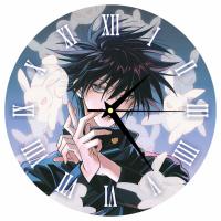 Часы настенные, серия Аниме "Магическая битва: Фушигуро Мегуми" 25см, плавный бесшумный механизм