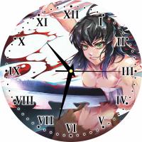 Часы настенные, серия Аниме "Клинок рассекающий демонов - Иноске" 25см, плавный бесшумный механизм