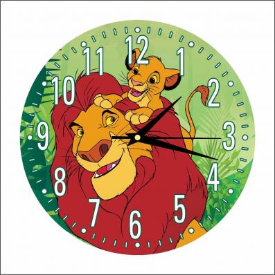 Часы настенные детские "Король Лев" 25см, плавный бесшумный механизм