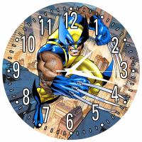 Часы настенные детские "Супергерои: Росомаха" 25см, плавный бесшумный механизм, белые стрелки