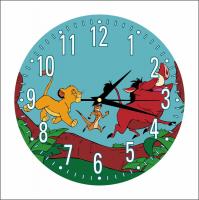 Часы настенные детские "Король Лев: Симба, Тимон и Пумба" 25см, плавный бесшумный механизм