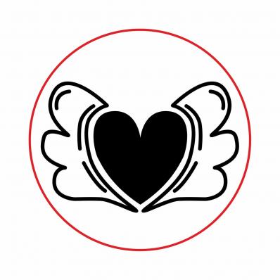 Сургучная печать с гравировкой "Love : Сердце с крыльями"