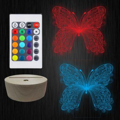 3Д Ночник 3D декоративный светильник - Бабочка