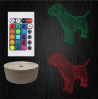 3Д Ночник 3D декоративный светильник - Собака №1