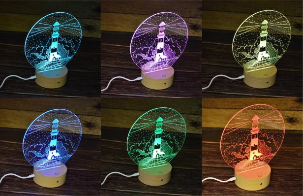 3Д Ночник 3D декоративный светильник - Маяк
