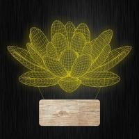 3Д Ночник 3D декоративный светильник - Лотос