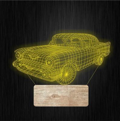 3Д Ночник 3D декоративный светильник - Машина