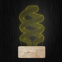 3Д Ночник 3D декоративный светильник - Спираль
