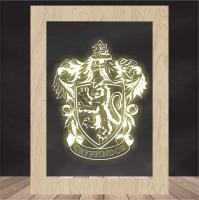 3Д Ночник с УФ-печатью / декоративный светильник в подарок - "Гарри Поттер: Герб Грифиндор"